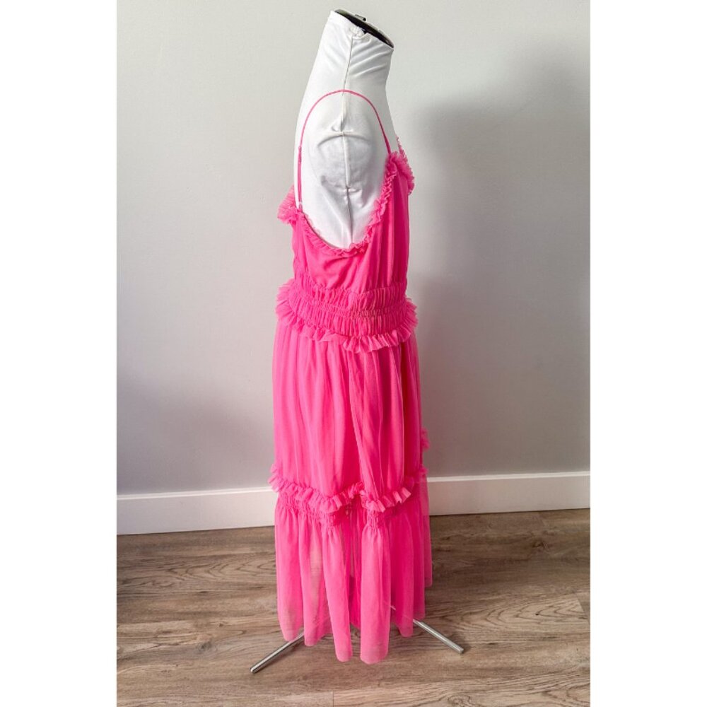 H&M Pink Ruffle Midi Dress - Picture 11 of 12